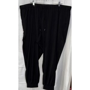 Wildfang Empower Drawstring Pants 3X Black High Rise Tapered NWT